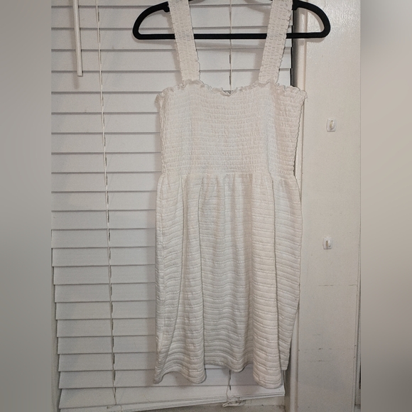 Roxy Women's White Hang 10 Of the Shoulder Mini Sundress. NWT Size M - Picture 3 of 12